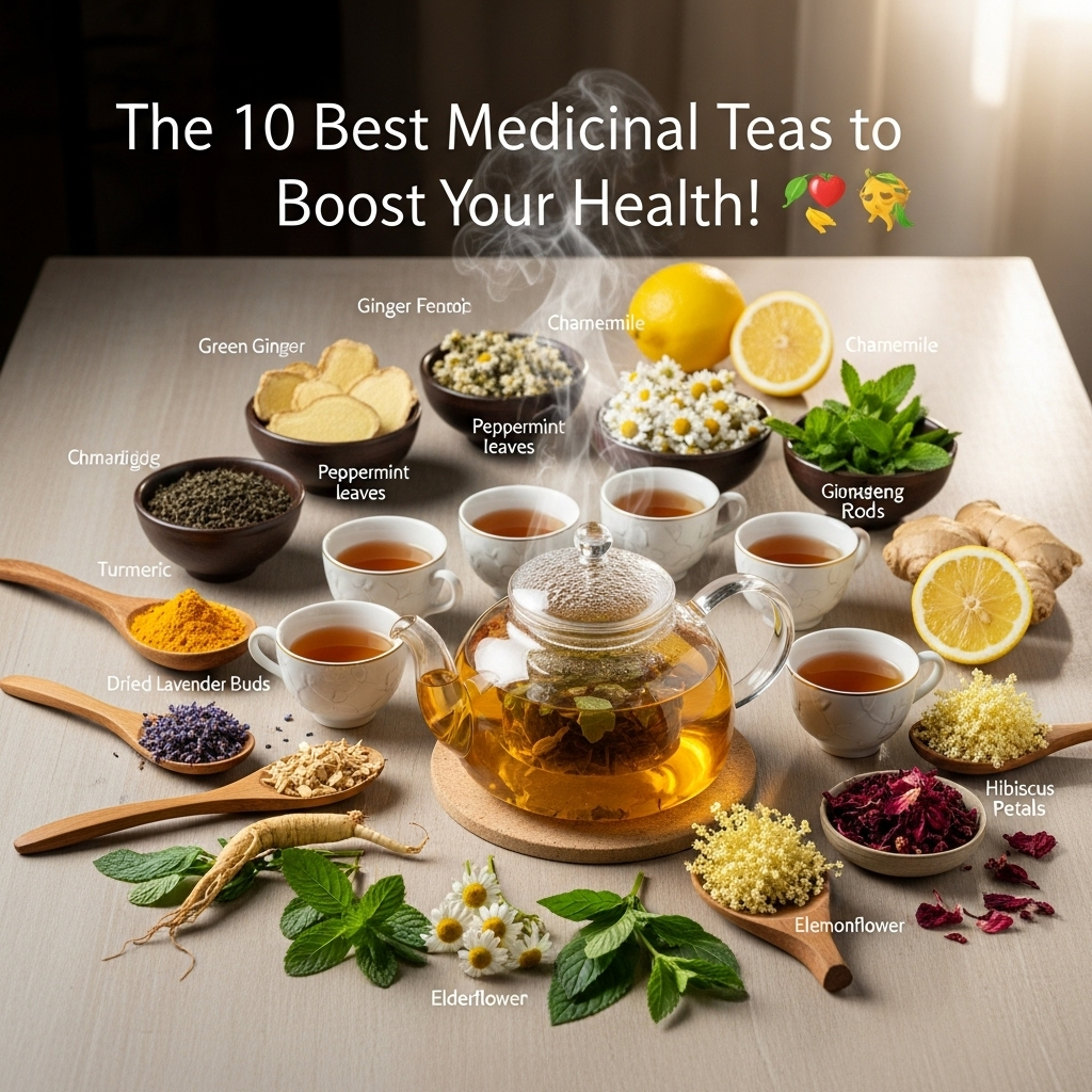 Os 10 Melhores Chás Medicinais para Turbinar sua Saúde! 🍵🌿